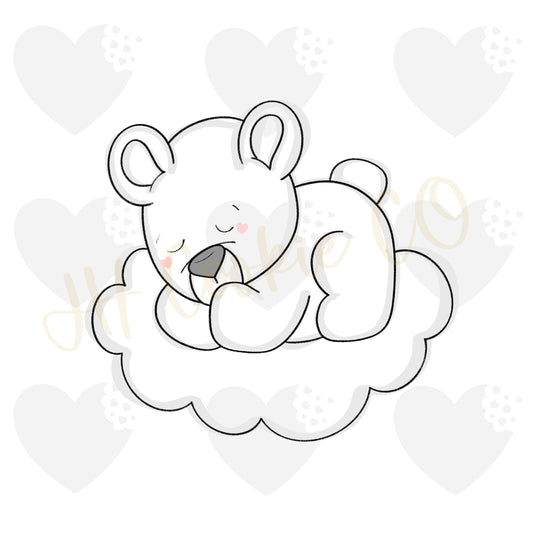 Sleepy Bear Cloud - Cookie Cutter