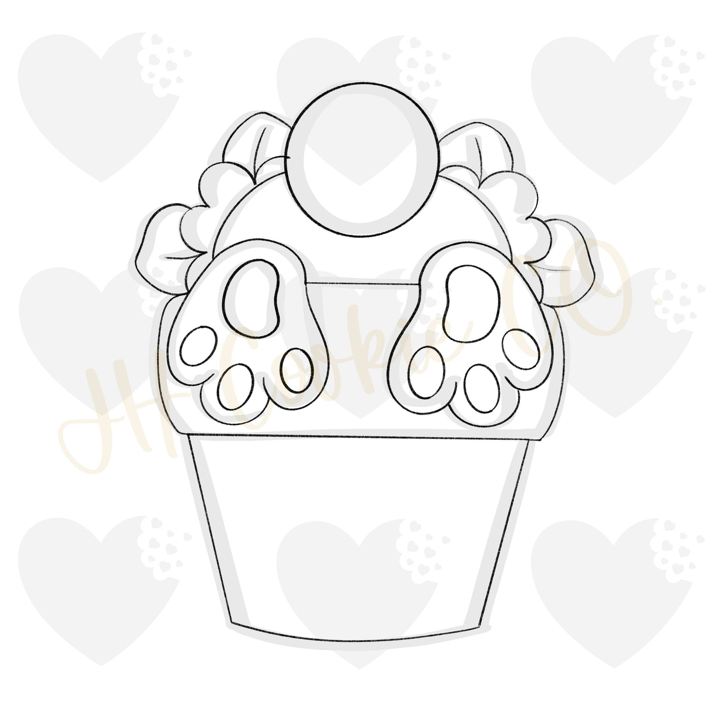 Floral Bunny Terracotta Pot - Cookie Cutter