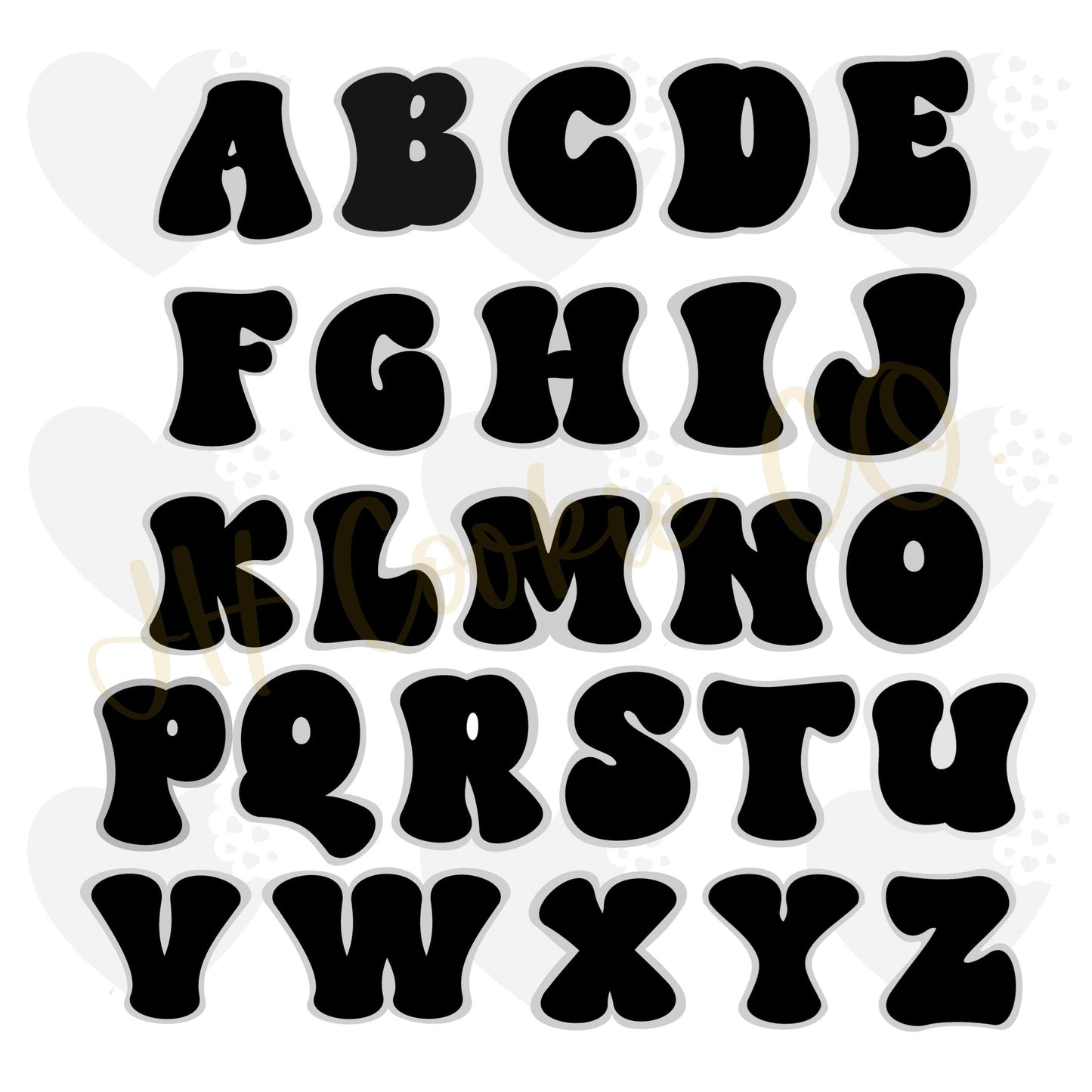 (bundle deal) Groovy Alphabet & Number Set  - Cookie Cutters