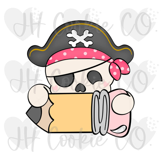 Pirate Skull Pencil Plaque  (2022) - Cookie Cutter
