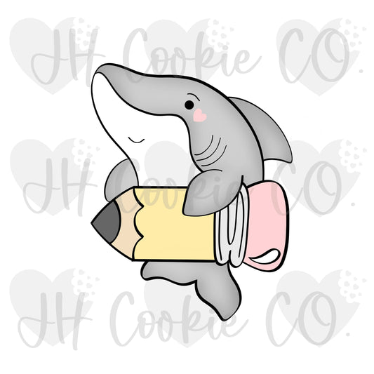 Shark Pencil Plaque (2022) - Cookie Cutter