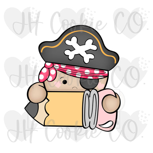 Pirate Boy Pencil Plaque  (2022) - Cookie Cutter