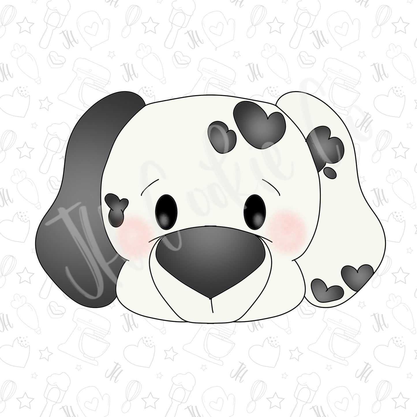 Dalmatian dog cookie cutter