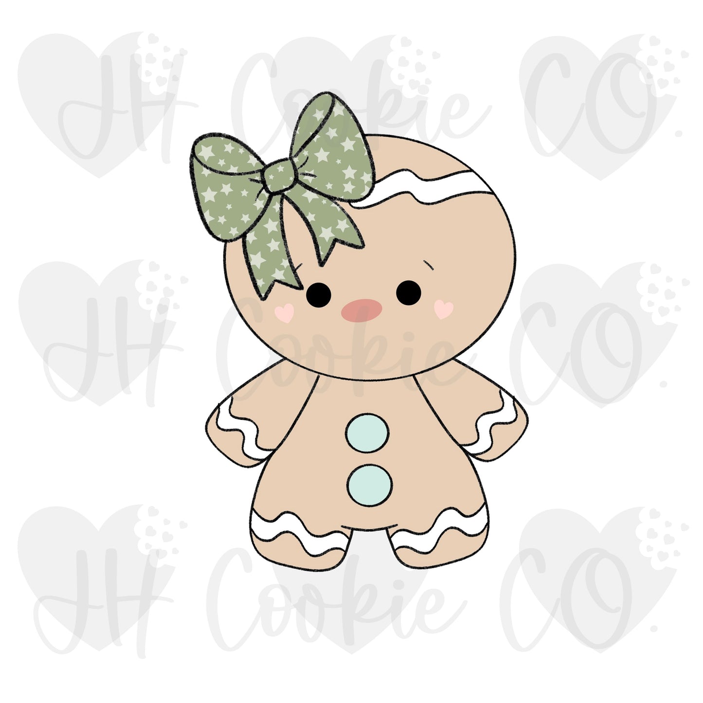 Chubby Gingerbread Girl - Cookie Cutter