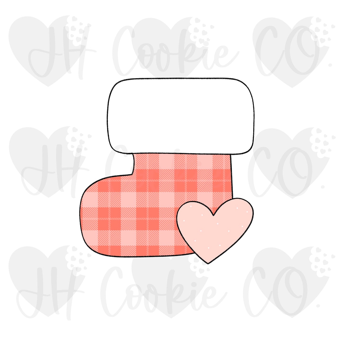 Chubby Heart Stocking - Cookie Cutter