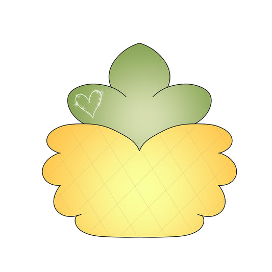 chubby funky pineapple cookie cutter