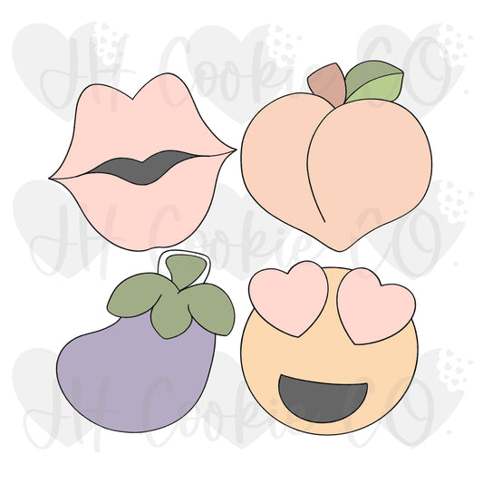 Emoji Valentine's Day Set -  Cookie Cutter