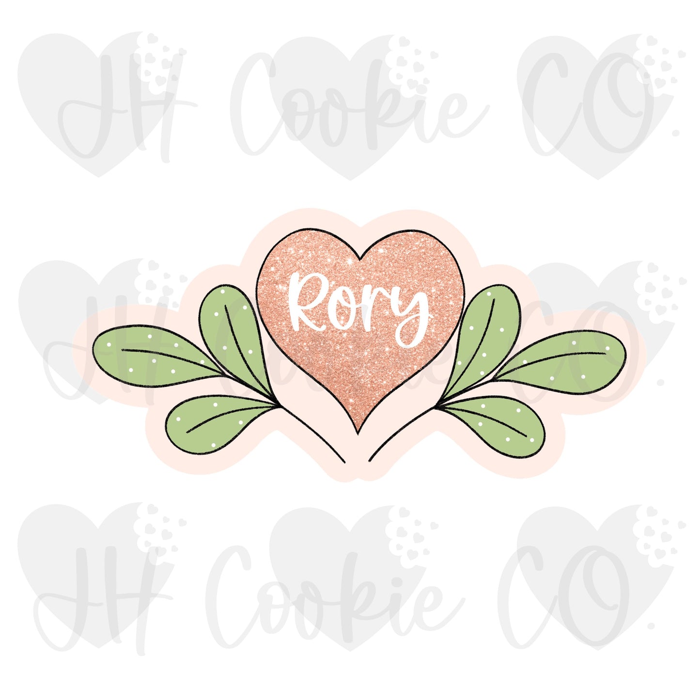 Heart Greenery - Cookie Cutter