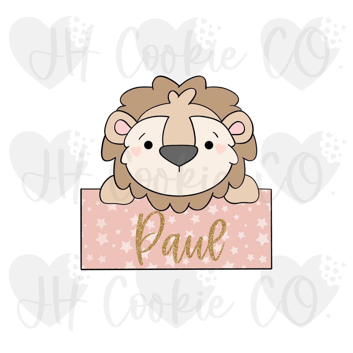 Lion Plaque - Cookie Cutter