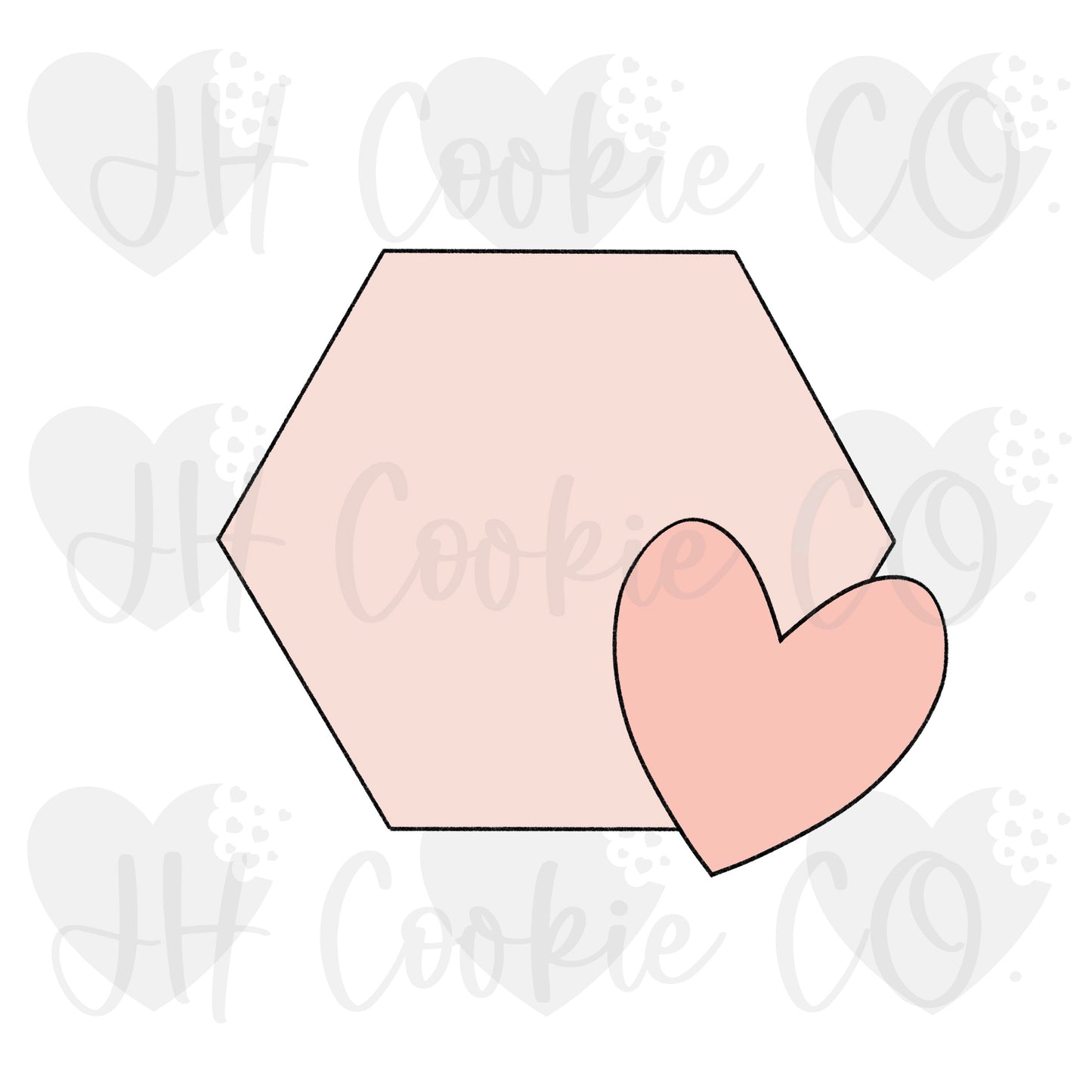 Heart Hex - Cookie Cutter