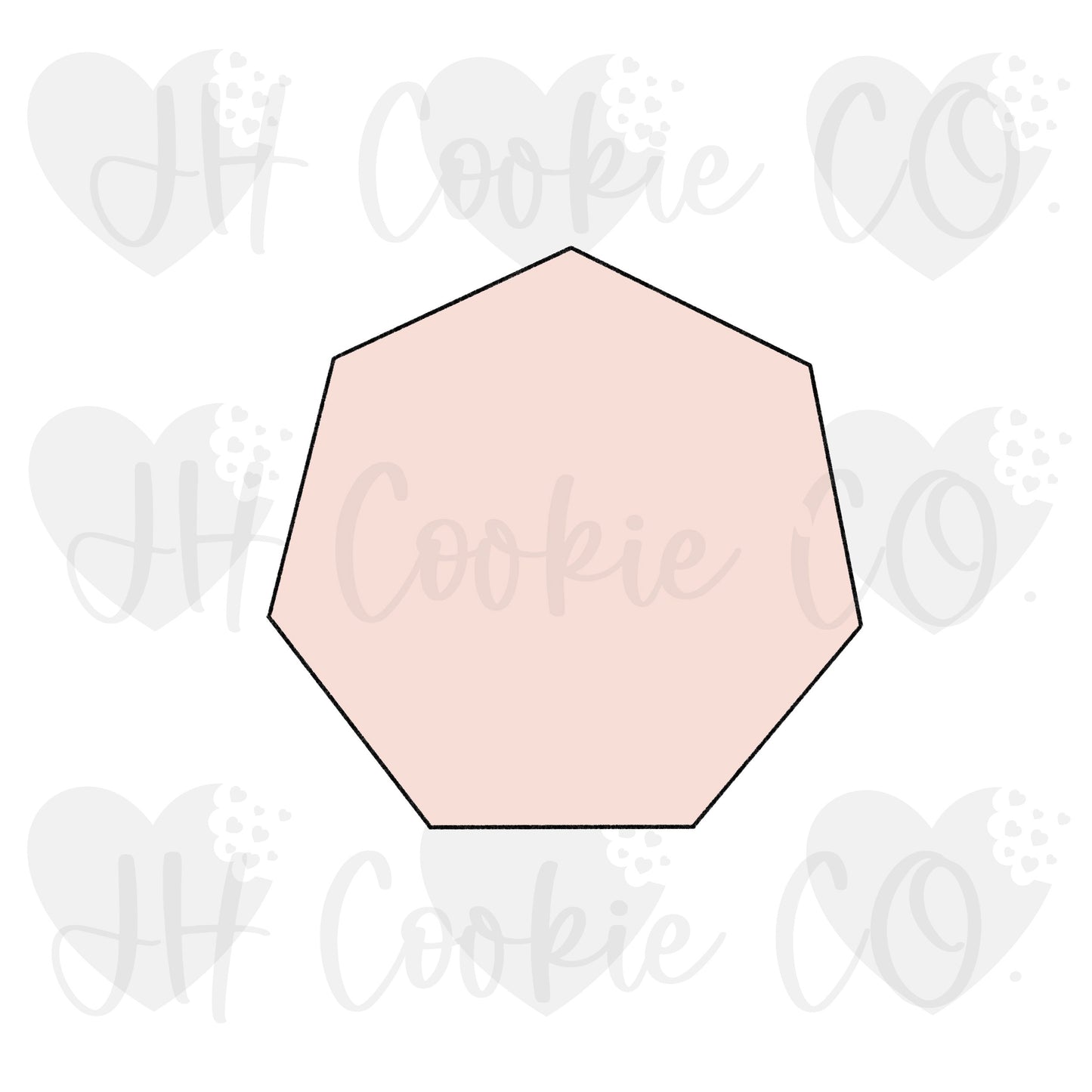 Heptagon (7 sided polygon) - Cookie Cutter