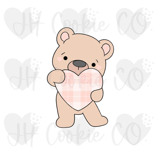 Bear Heart Stick  [i love you bears] -  Cookie Cutter