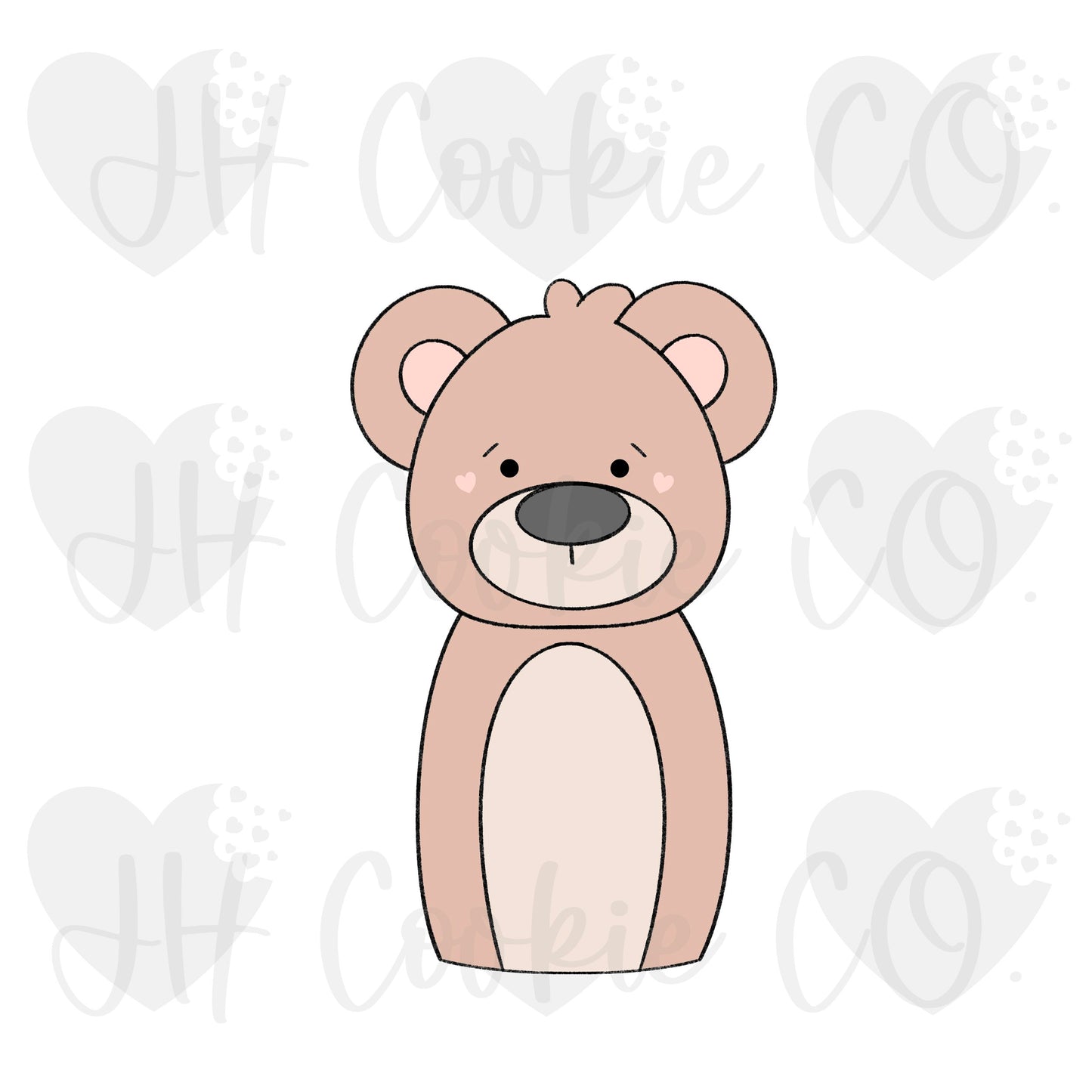 Teddy Bear Stick  [teddy bears] -  Cookie Cutter