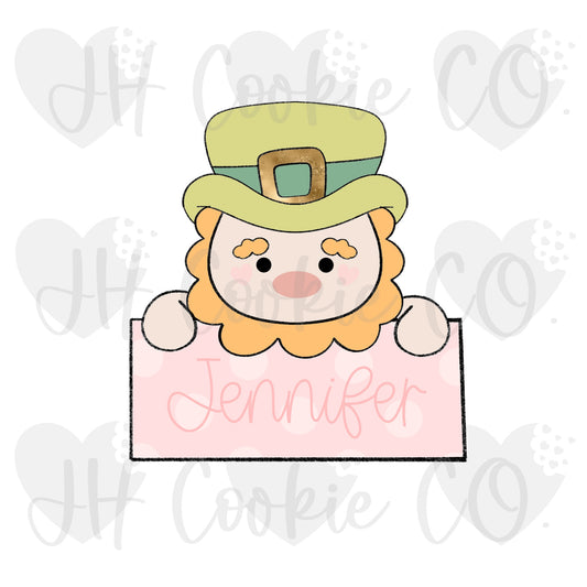 Cute Leprechaun Plaque - Cookie Cutter