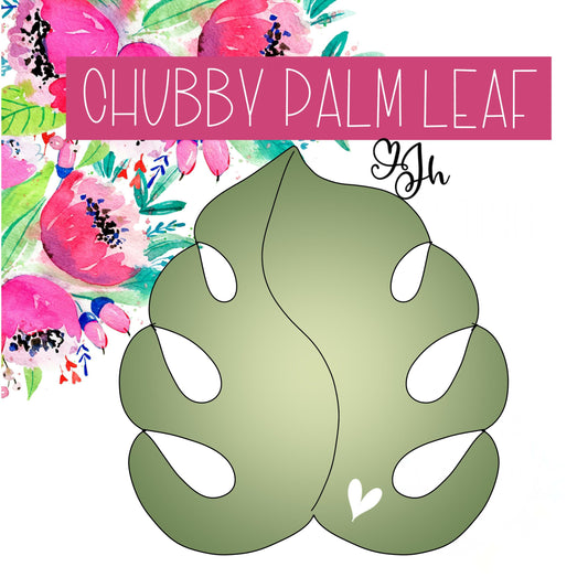 Chubby palm leaf cookie cutter