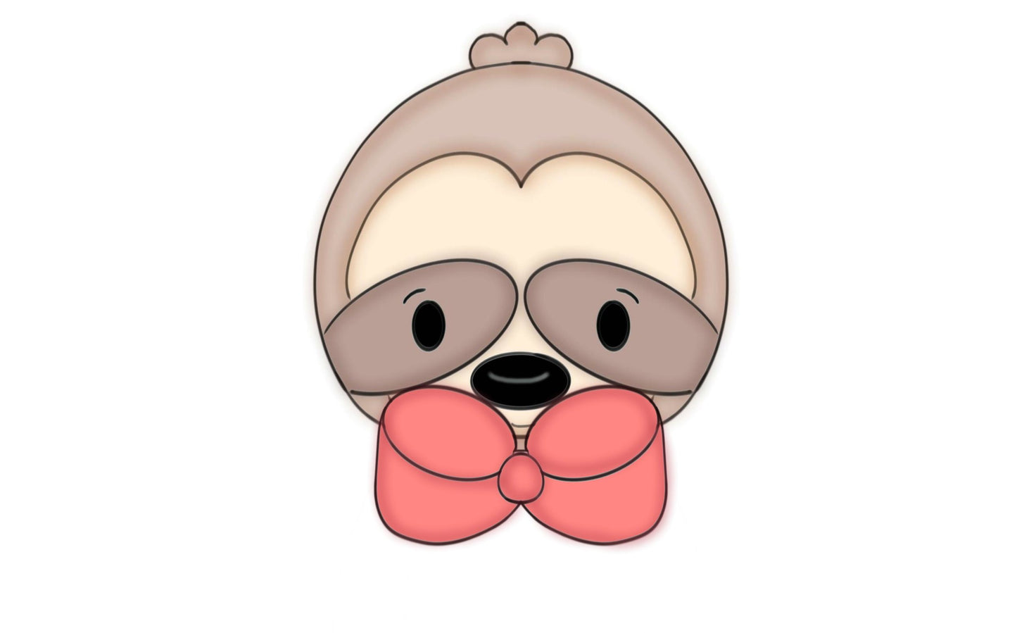 sloth bowtie cookie cutter