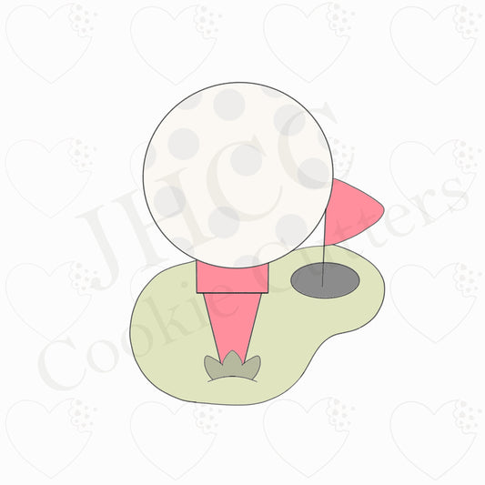 Golfing Plaque - Cookie Cutter